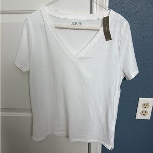 J. Crew Women's Classic White Short Sleeve Tee